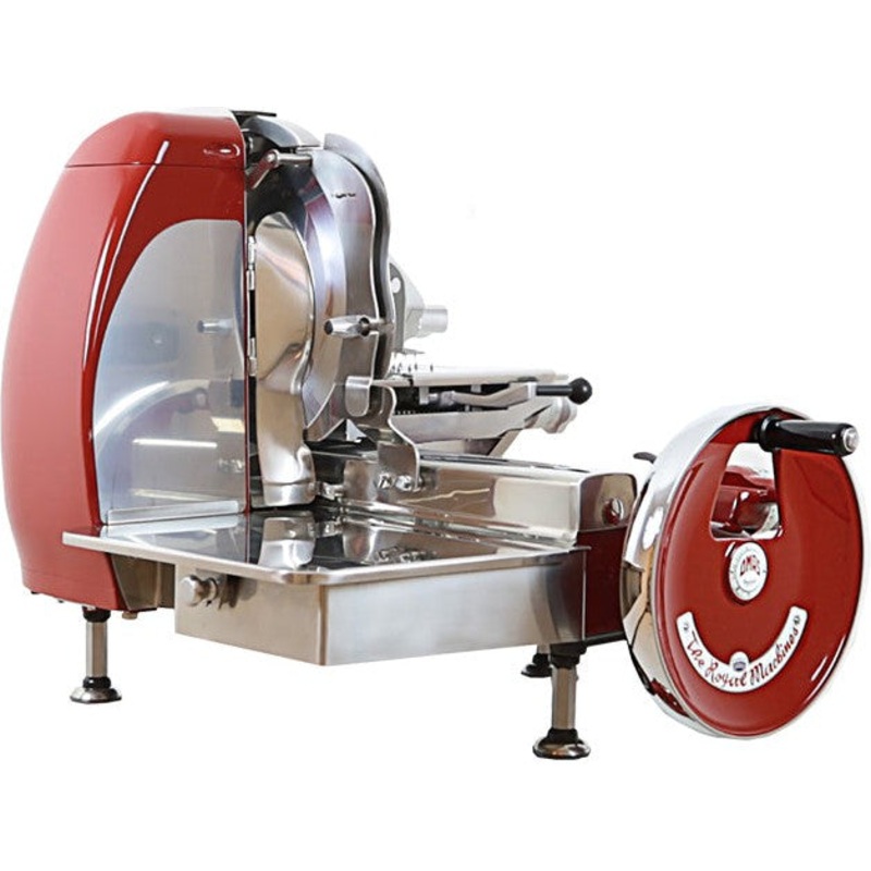 Trento - 14.5"Red Manual Volano Horizontal Meat Slicer - 46088