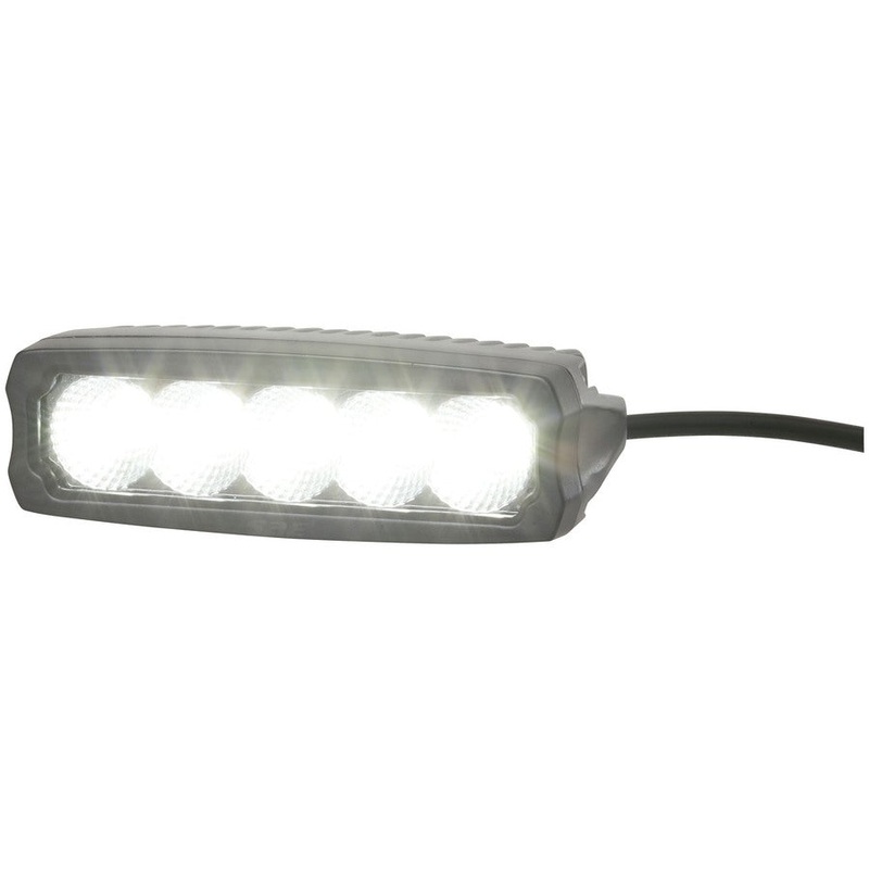 2250 Lumen Single Row LED Worklight Flood Beam Black