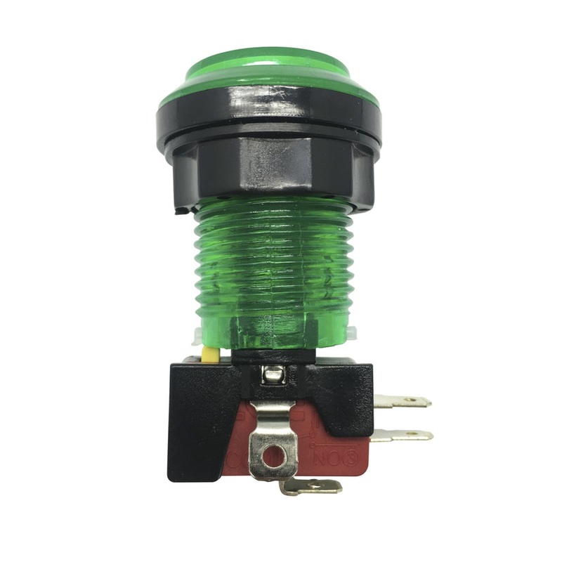 Green Arcade Button Switch with LED Illumination