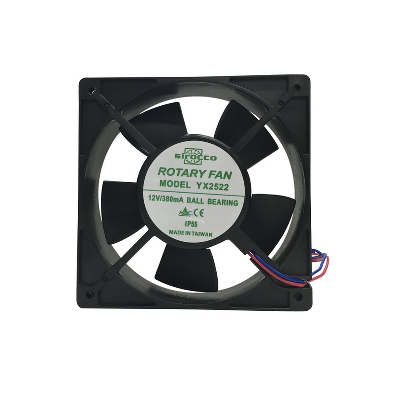 IP55 Rated 120mm 12V DC Ball Bearing Fan