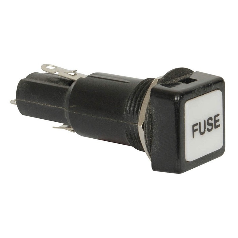Square 10A 240V 3AG Panel Mount Fuse Holder