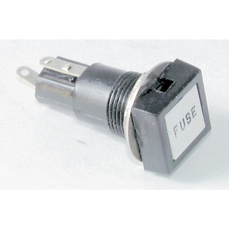 Square 6.3A 240V M205 Panel Mount Fuse Holder
