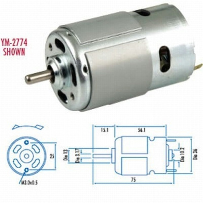 Standard (High Power) D.C. Motors 11000 RPM