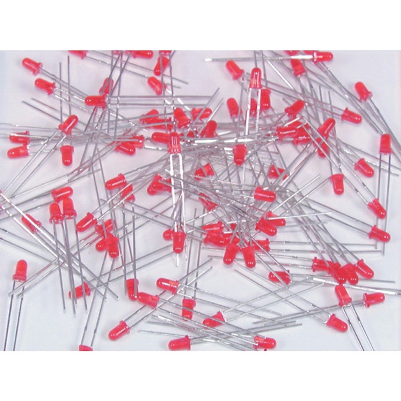 3mm Red LED (100 per packet) ZD1692
