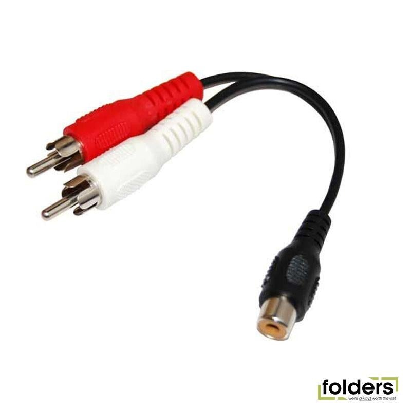 DYNAMIX 0.15m Dual RCA Male to RCA Female Cable