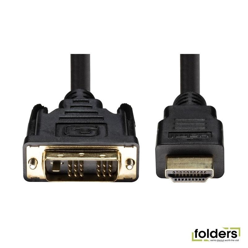 DYNAMIX 1m HDMI Male to DVI-D Male (18+1) Cable