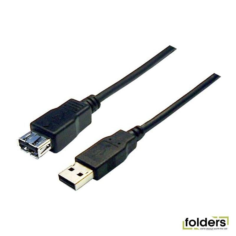 DYNAMIX 1m USB2.0 Cable USB-A Male to USB-A Female Connectors