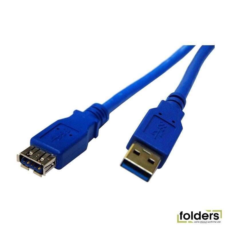DYNAMIX 1m USB3.0 USB-A Male to Female Cable (Blue)