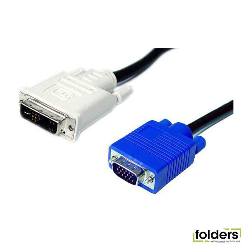 DYNAMIX 2m DVI-A (12+5) Male to VGA Male Cable