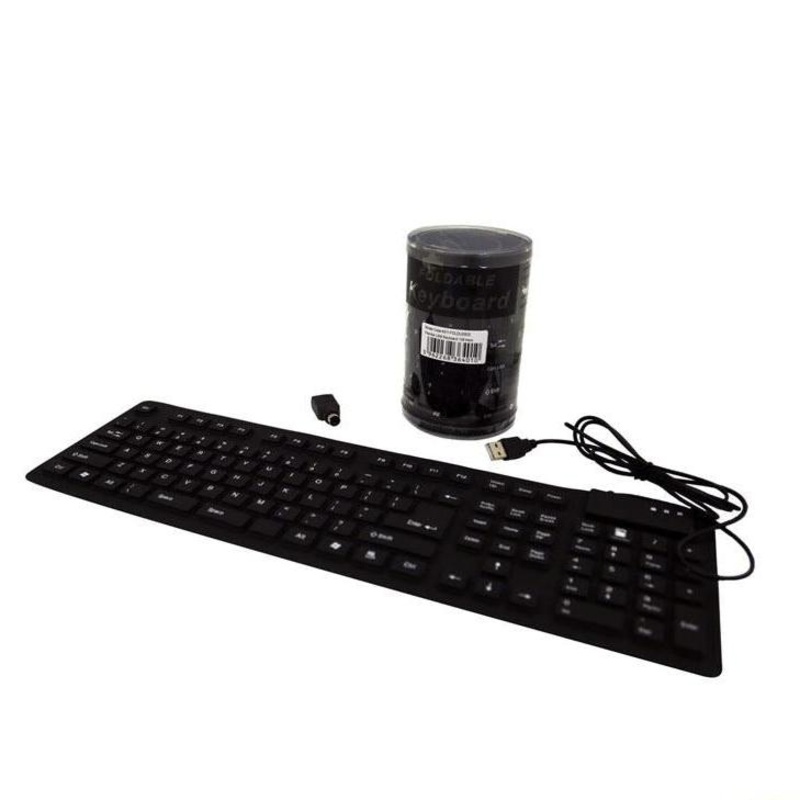 DYNAMIX Flexible USB Keyboard 108 keys. Black Colour