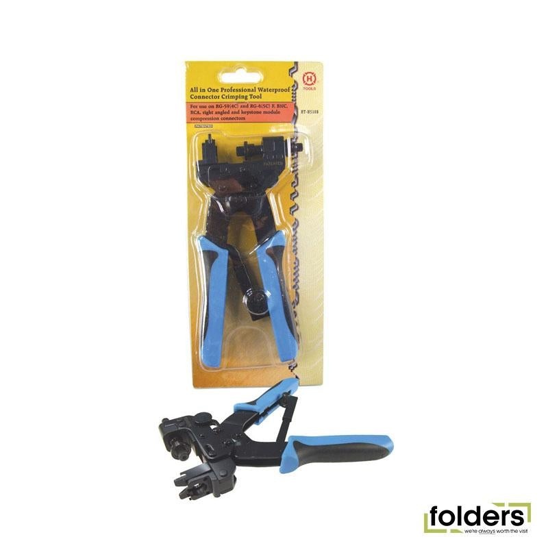 HANLONG Compression Crimp Tool for F/BNC/RCA connectors