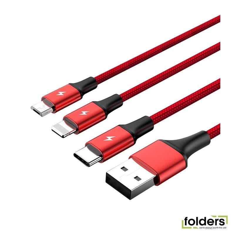 UNITEK 1.2m USB 3-in-1 Charge Cable