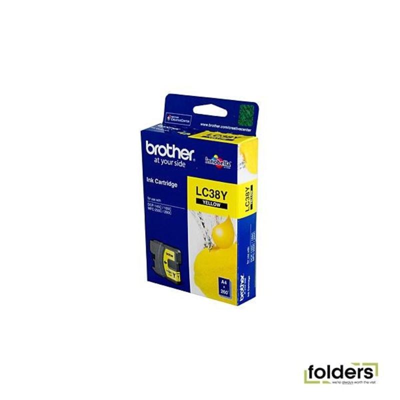 Brother LC38 Yellow Ink Cartridge