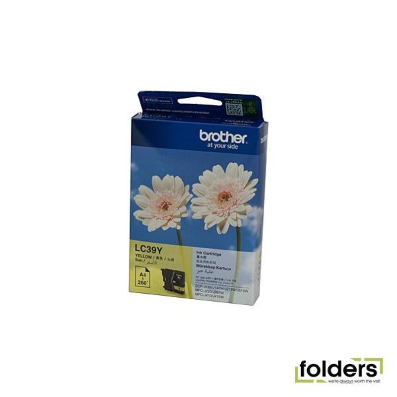 Brother LC39 Yellow Ink Cartridge