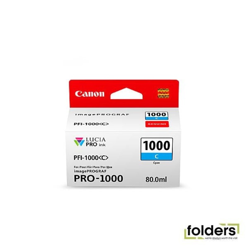 Canon PFI1000 Cyan Ink Cartridge