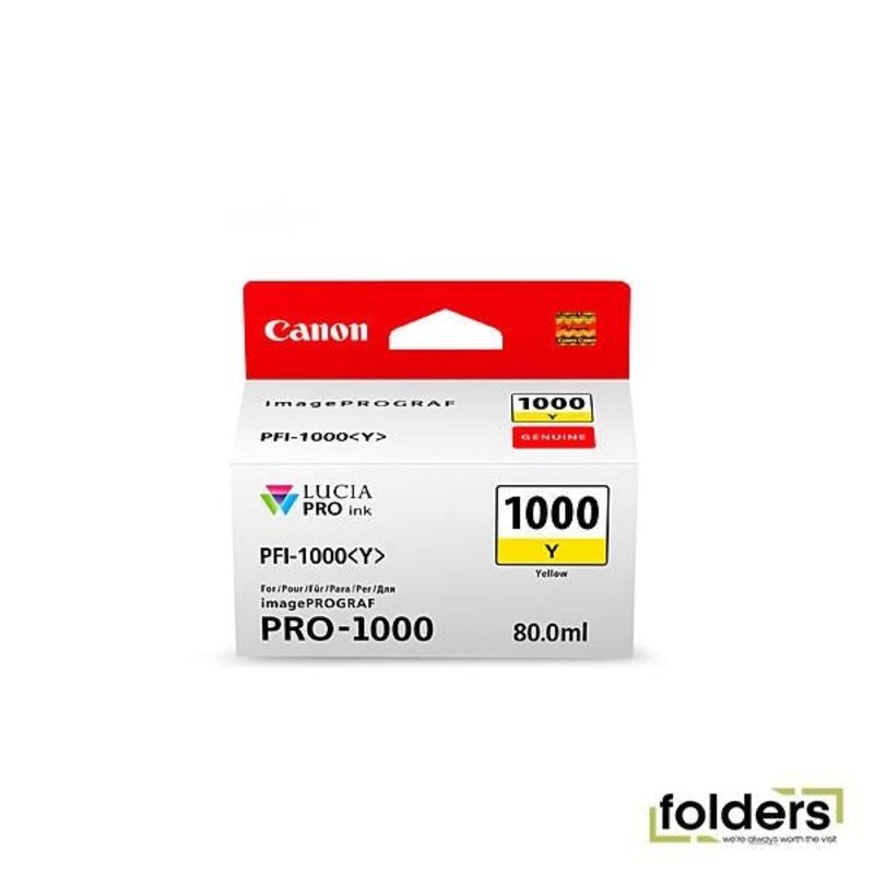 Canon PFI1000 Yellow Ink Cartridge