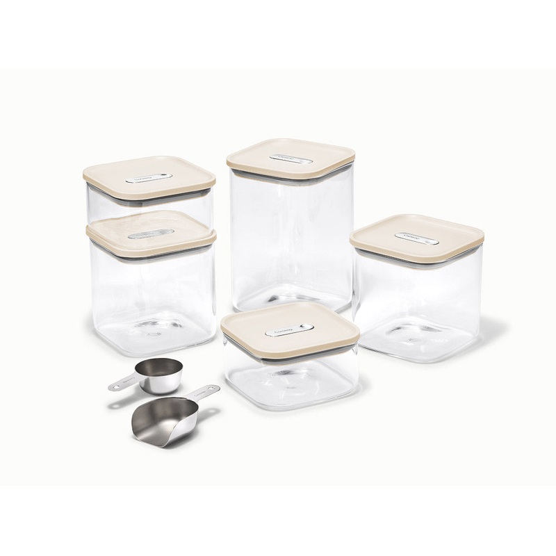 Caraway 14-Piece Glass Airtight Container Set with Magnetic Storage Organizer