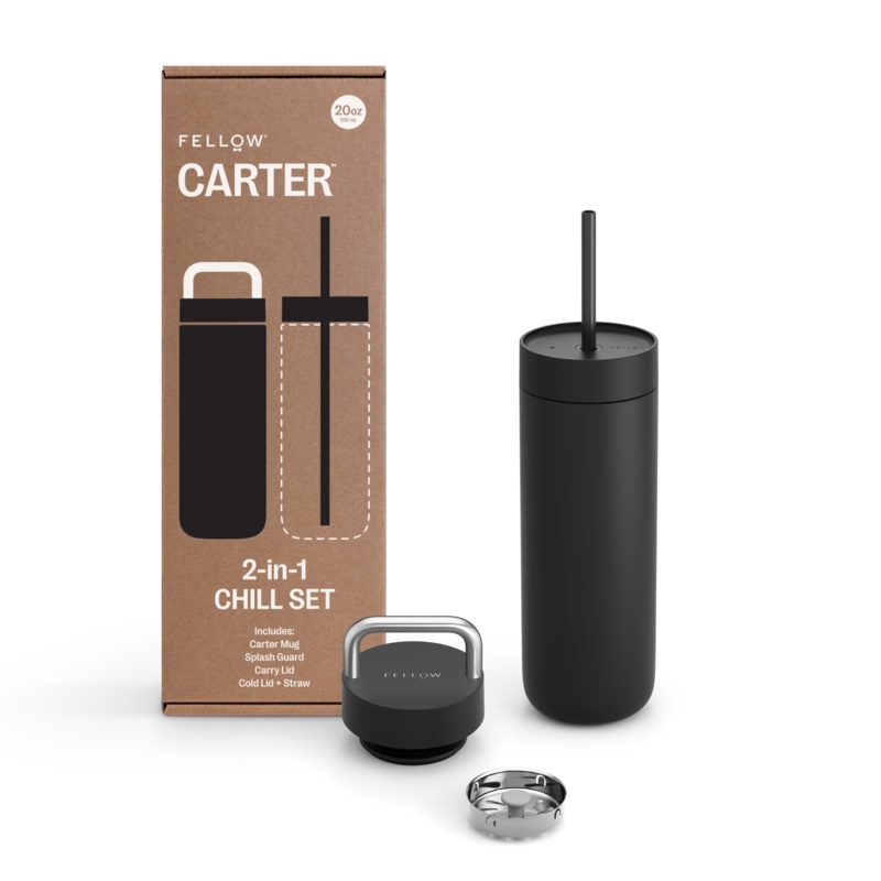 Fellow Carter 2-in-1 Chill Set (20 oz Carry, Cold lid w/ Straw)