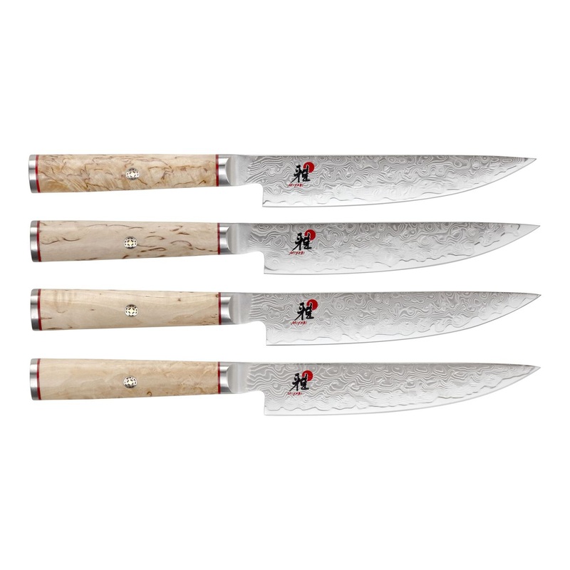 Miyabi 4pc Steak Knife Set, Birchwood SG2 Series