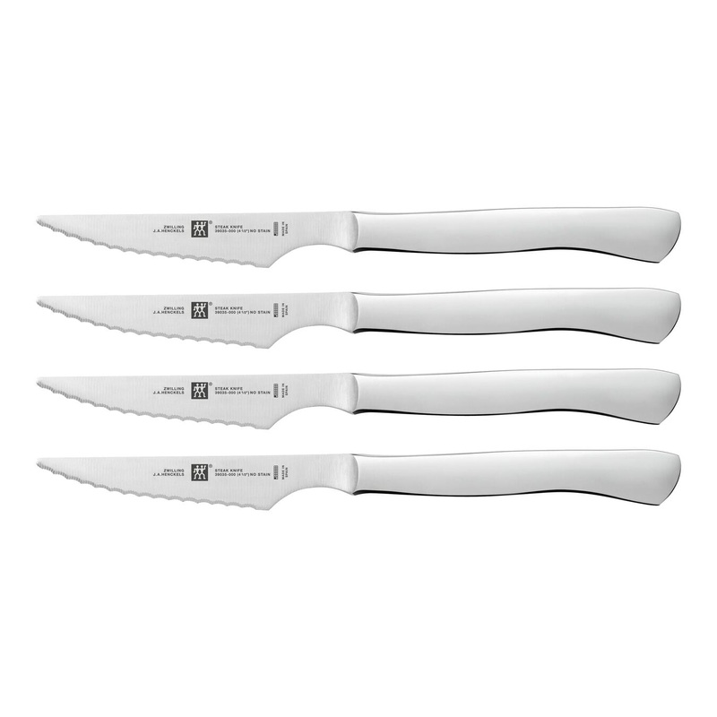 ZWILLING 4pc Stainless Steel Serrated Steak Knife Set