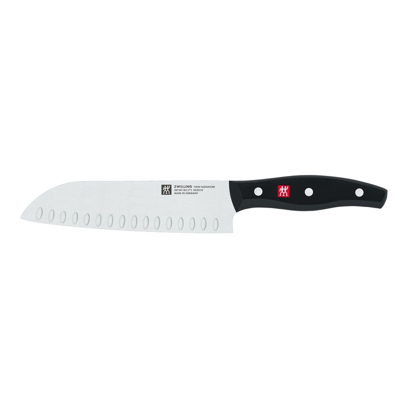 ZWILLING 7" Hollow Edge Santoku Knife, TWIN Signature Series