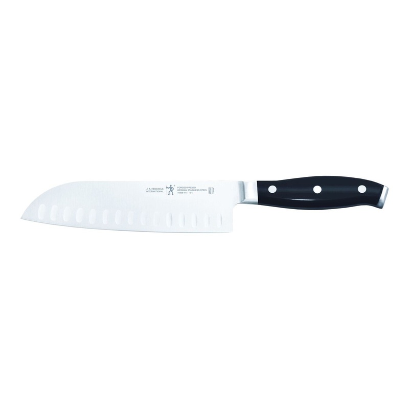 Henckels 5" Hollow Edge Santoku Knife, Forged Premio Series