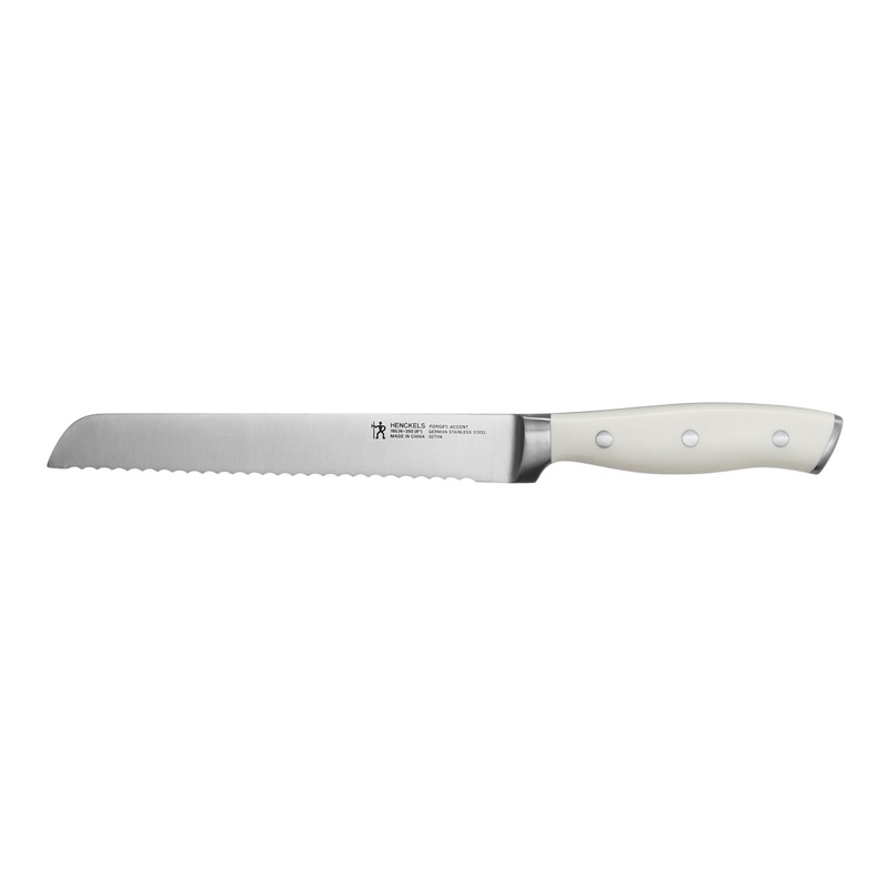 Henckels 8" Bread Knife- White Handle, Forged Accent Series