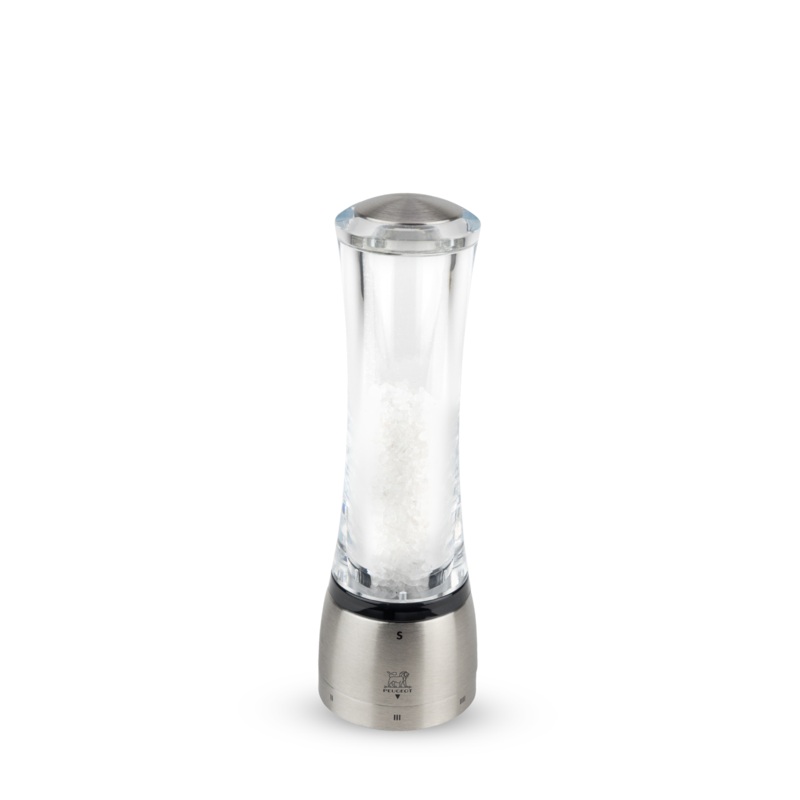 Peugeot Daman Salt Mill in Acrylic/Stainless 21 cm - 8in