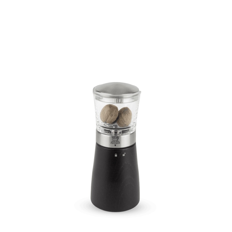 Peugeot Madras Nutmeg Mill in Wood/Stainless Chocolate 15 cm - 6in