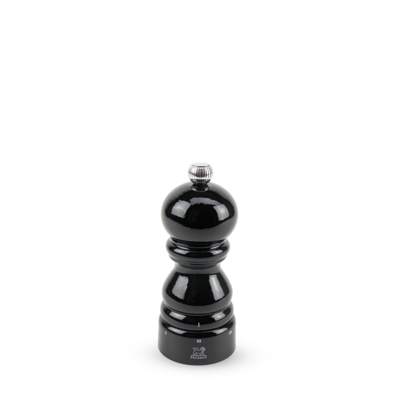 Peugeot Paris u'Select Pepper Mill in Wood Black Lacquered 12 cm - 5in