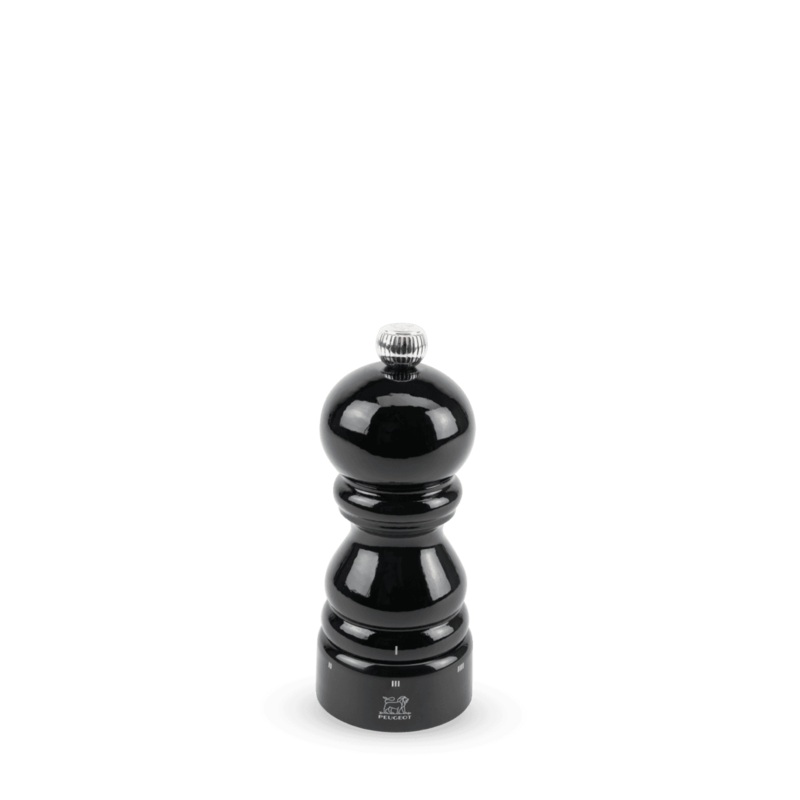 Peugeot Paris u'Select Salt Mill in Wood Black Lacquered 12 cm - 5in