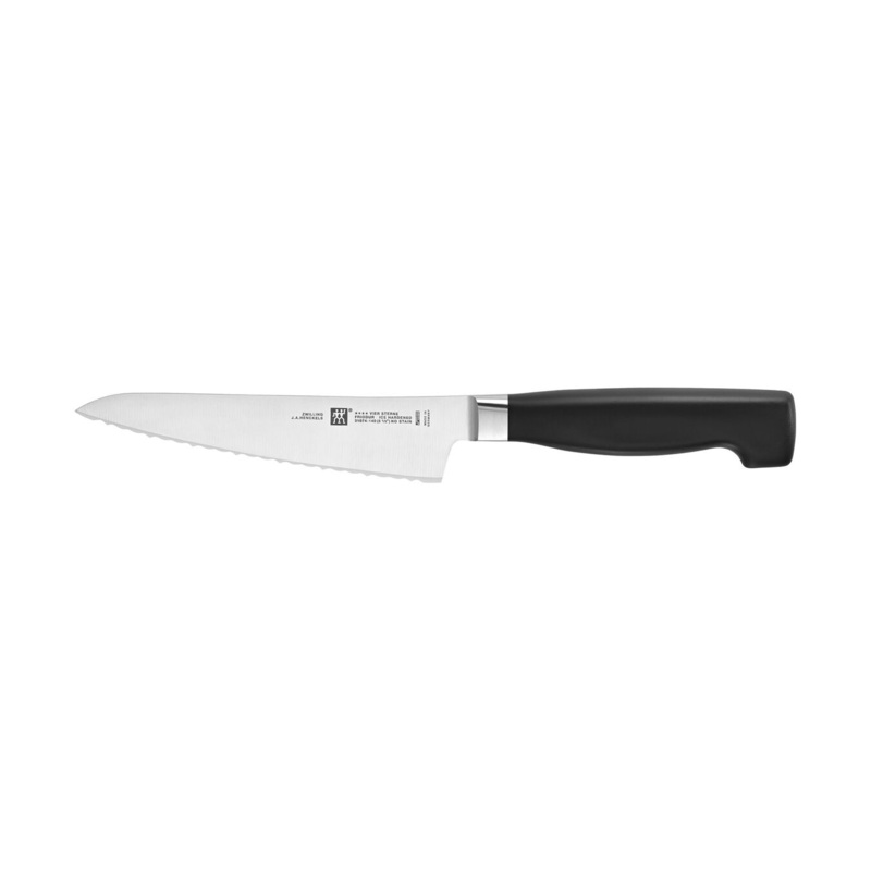 ZWILLING 5.5" Serrated Prep Knife, Four Star Series, 31074-143
