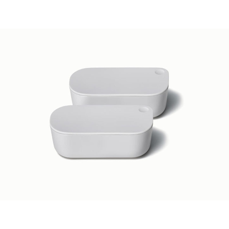 Caraway Dash Containers in Gray (Set of 2)
