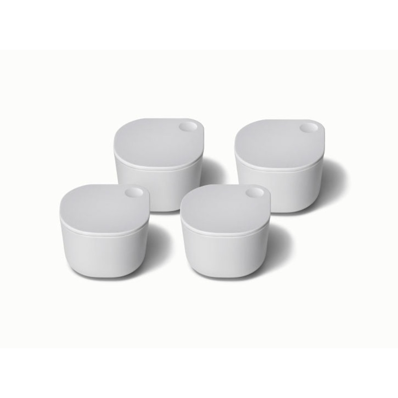 Caraway Dot Containers in Gray (Set of 4)