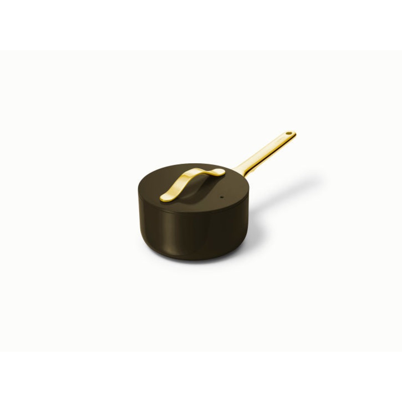 Caraway Mini Sauce Pan in Black with Gold Handle