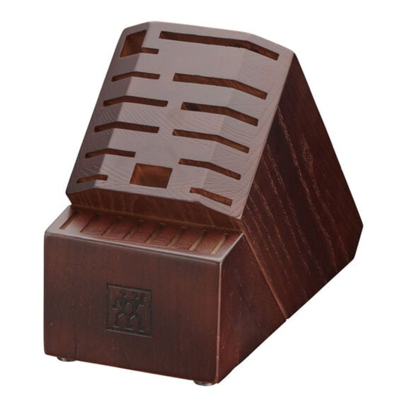 ZWILLING Pro 21 Slot Knife Block in Ashwood with Walnut Stain, Storage Series