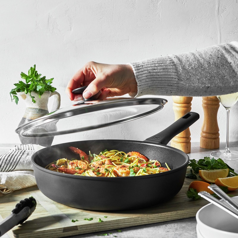 ZWILLING 4 Qt. Aluminum Non-Stick Saut Pan with Lid, Madura Plus Series