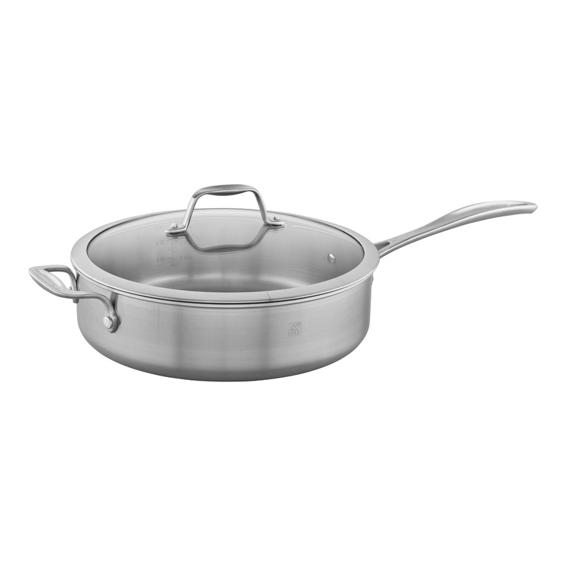 ZWILLING 5 Qt. Stainless Steel Saut Pan, Spirit 3-Ply Series