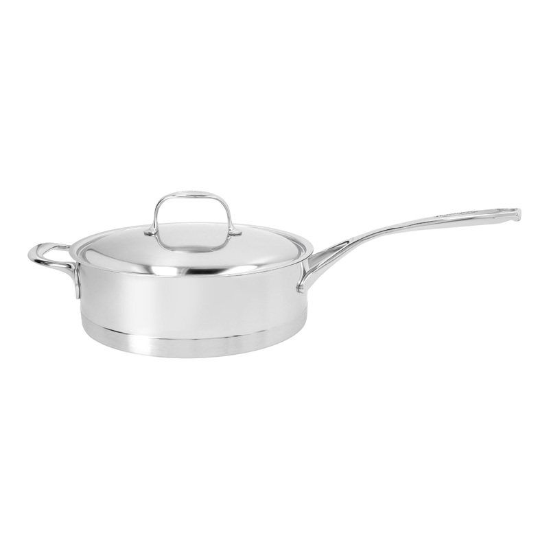 Demeyere 3 Qt. Stainless Steel Saut Pan with Helper Handle, Atlantis Series