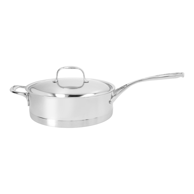 Demeyere 5.1 Qt. Stainless Steel Saut Pan with Helper Handle, Atlantis Series