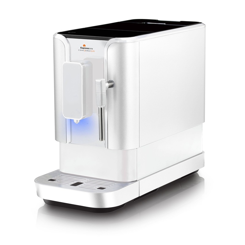 Espressione Concierge Elite Fully Automatic Bean to Cup Espresso Machine in Diamond White