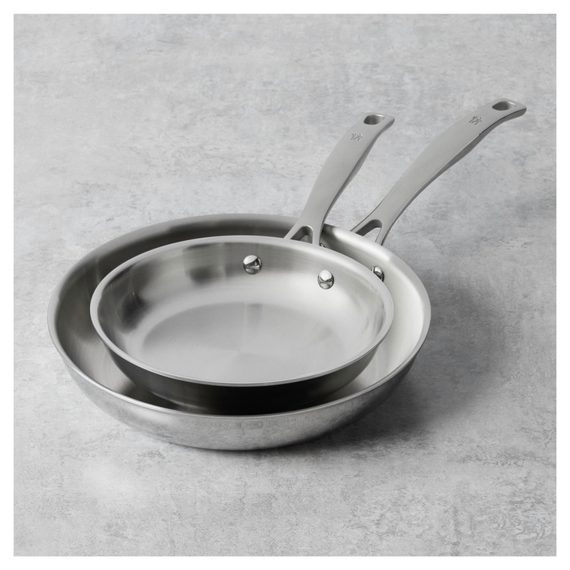 Henckels 2pc Stainless Steel Fry Pan Duo Set, CLAD H3 Series