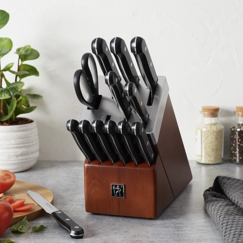 Henckels 14pc Knife Set in Self-Sharpening Block, Solution Series