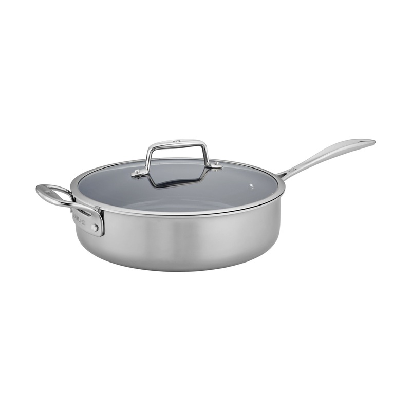 ZWILLING 5 Qt. Stainless Steel Ceramic Non-Stick Saut Pan, Clad CFX Series