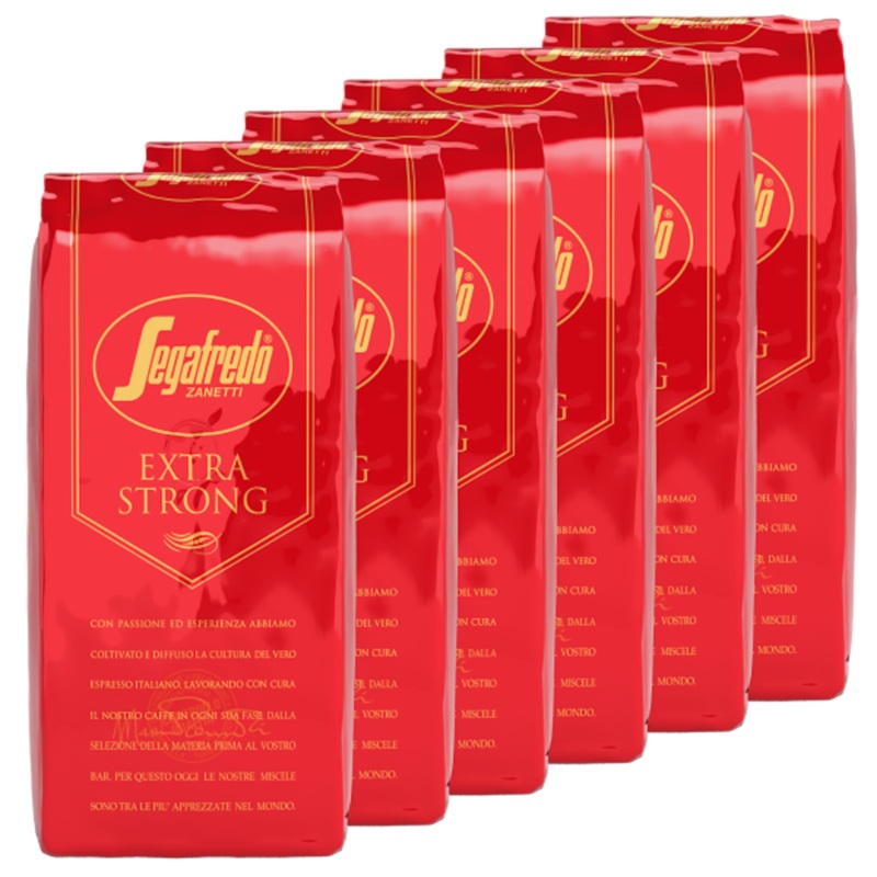 Segafredo 1kg Extra Strong Coffee Beans - 6 Pack S01269CASE