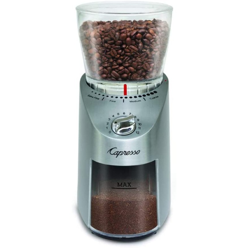 Capresso Infinity PLUS Burr Grinder, Stainless Steel