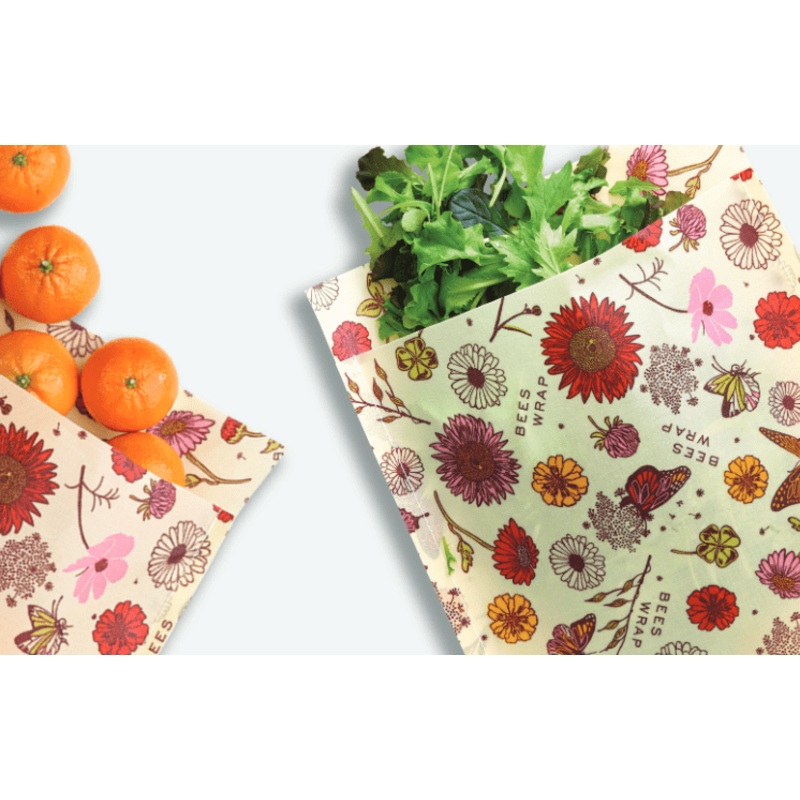 Bee's Wrap Produce Bag Vegan Meadow Magic - 2 Pack