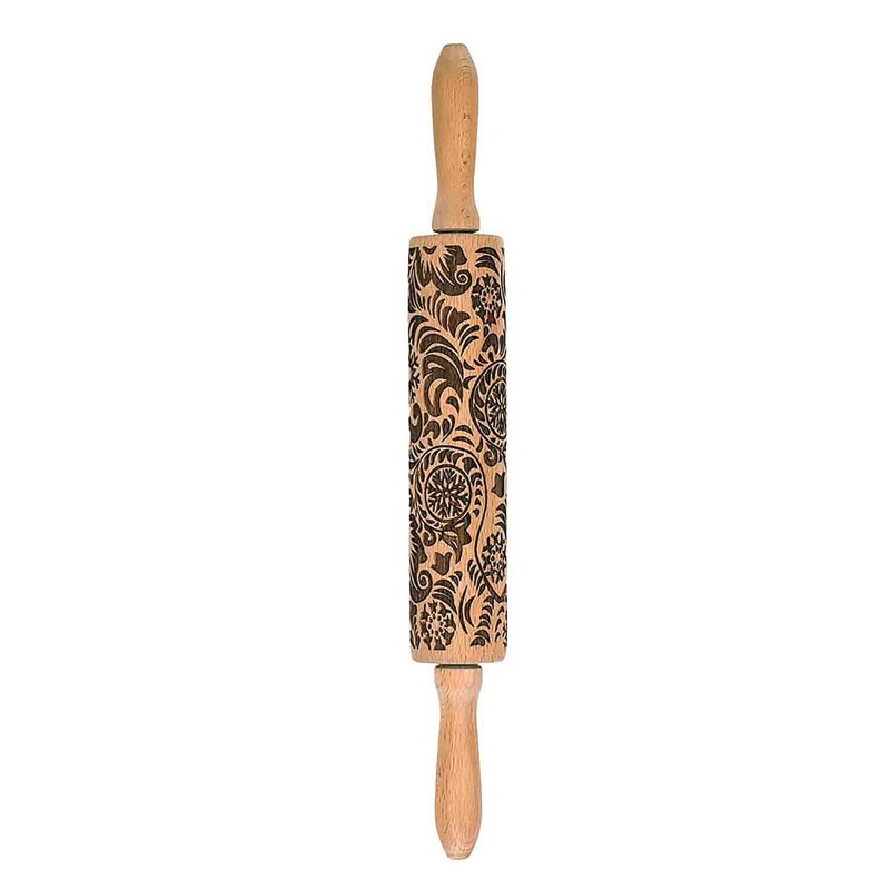 Beechwood Rolling Pin - Paisley