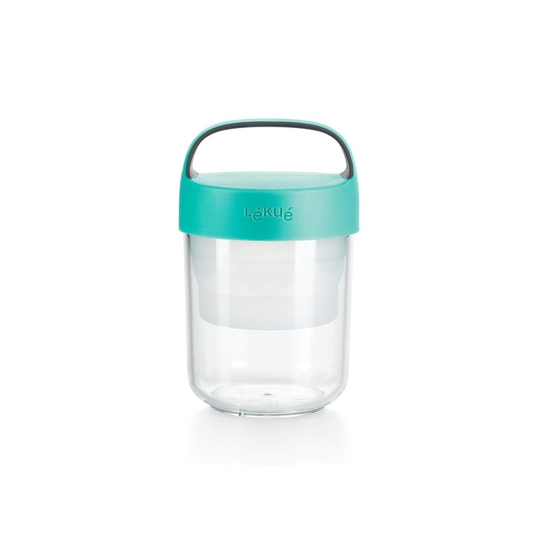 Lekue 14 Oz. Jar to Go, Turquoise