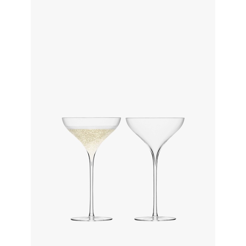 Savoy Mouthblown Champagne Saucer/Coupe, Set of 2